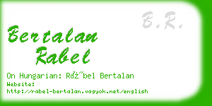 bertalan rabel business card